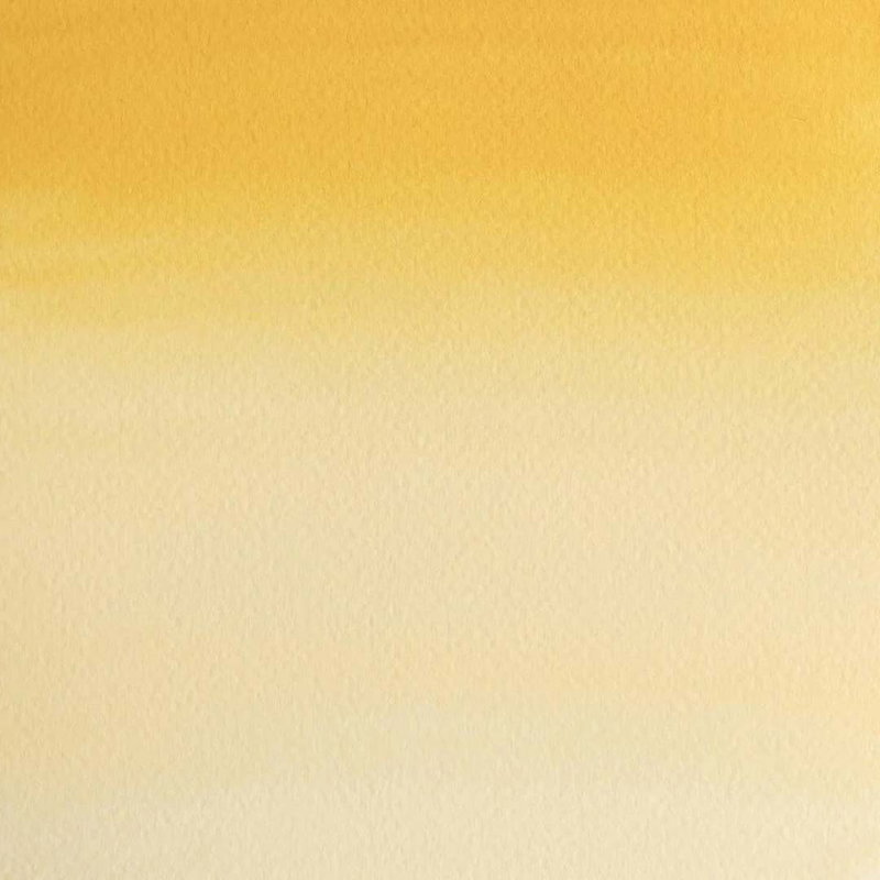 Naples Yellow akvarellfärg som mjuk varm gul ton på papper