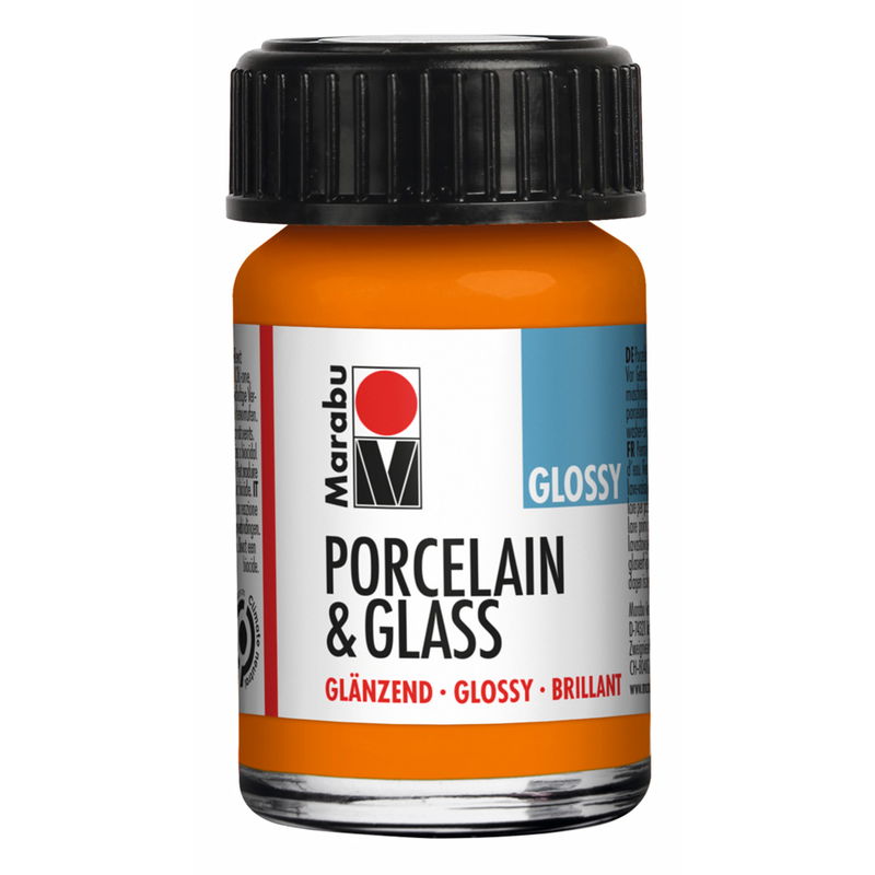 Orange, Marabu Glas- och porslinsfärg, 15 ml