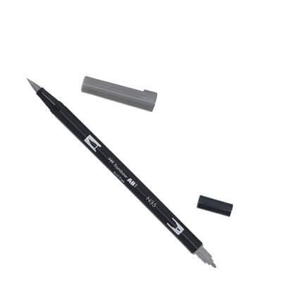 Tombow ABT Cool Gray 12 N35 Tombow ABT Dual Brush, vattenbaserad penna med två spetsar, en fine och en brush, Cool Gray 12 N35