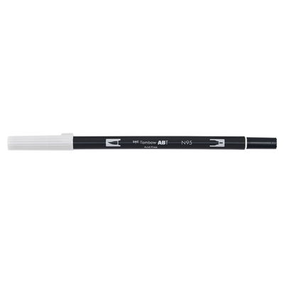 Vattenbaserad penna med två spetsar, en fineliner och en penselspets, Tombow ABT Dual brush Cool Gray 1