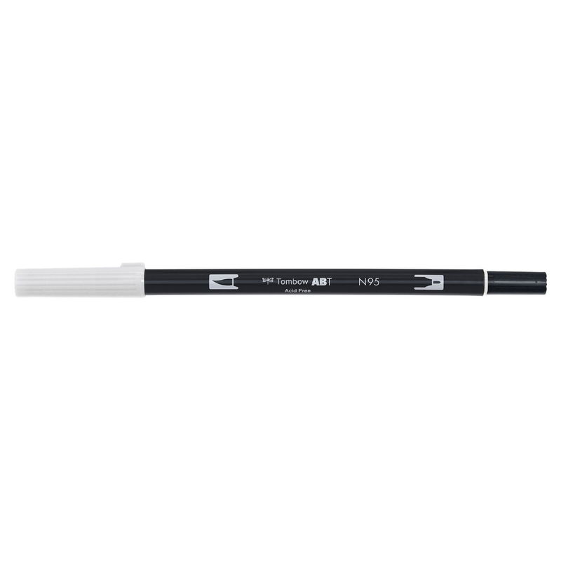 Vattenbaserad penna med två spetsar, en fineliner och en penselspets, Tombow ABT Dual brush Cool Gray 1