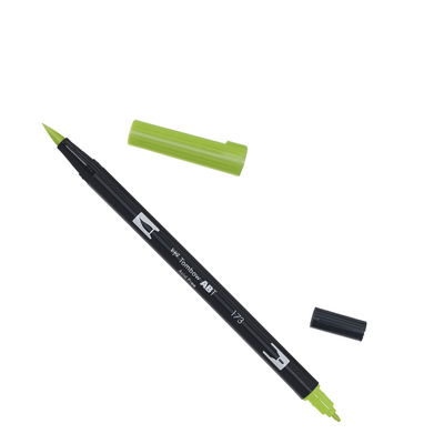 Tombow ABT Willow Green Tombow ABT Dual Brush, vattenbaserad penna med två spetsar, en fine och en brush, Willow Green 173