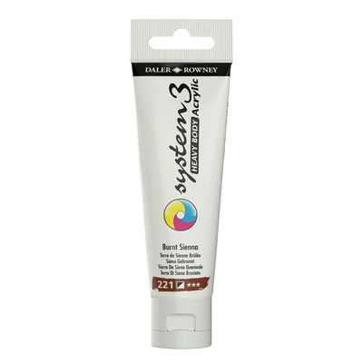 System3 Heavy Body akrylfärg Burnt Sienna 221 i tub