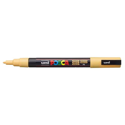 Posca PC-3M Apricot med spets synlig, öppen marker sedd från sidan