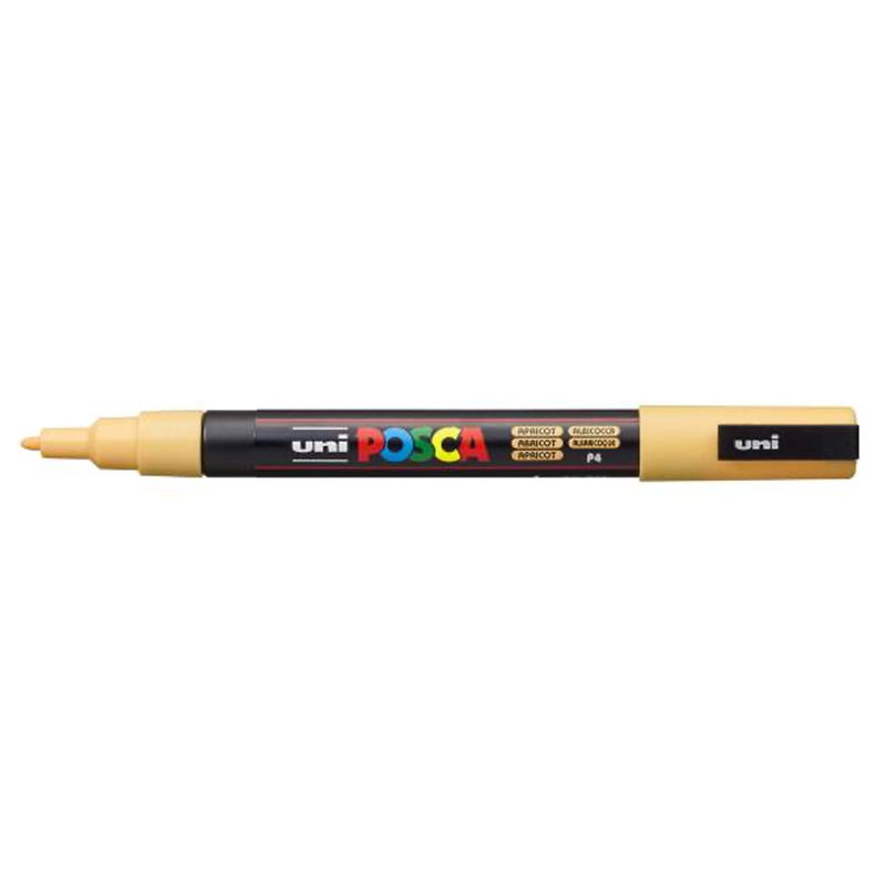 Posca PC-3M Apricot med spets synlig, öppen marker sedd från sidan