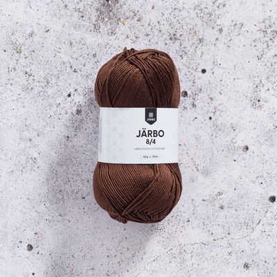 Järbo 8/4 50 gram. Chokladbrunt bomullsgarn. 100% bomull.