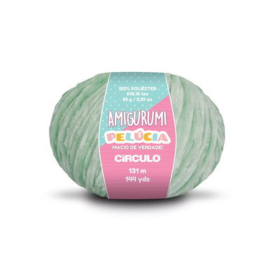 Circulo Amigurumi Pelúcia Neo Mint 85 g polyestergarn med sammetslen yta för amigurumis och gosedjur