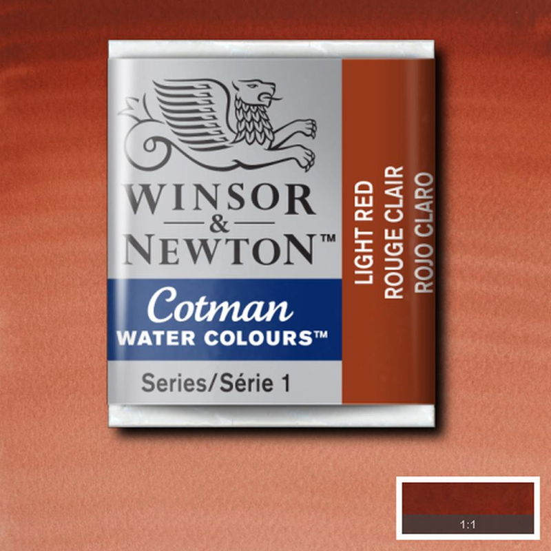 Winsor & Newton Cotman akvarellfärg halvkopp, Light Red