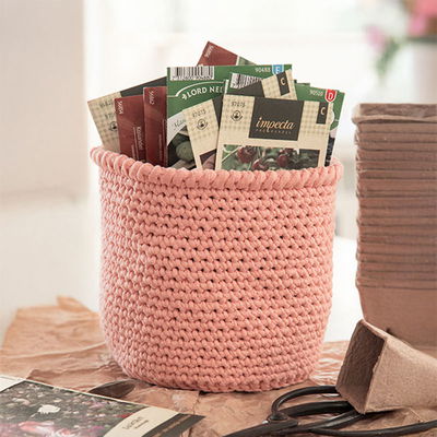 Ribbon är perfekt till inredningsartiklar, som denna korg.