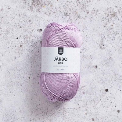 Järbo 8/4 50 gram. Pastellila bomullsgarn. 100% bomull.