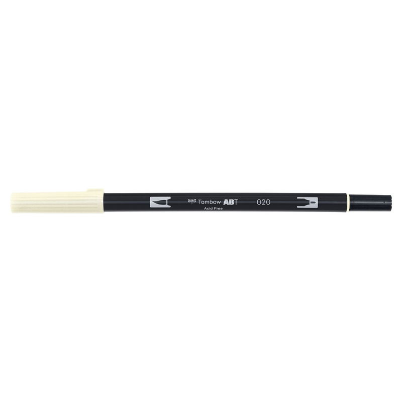 Vattenbaserad penna med två spetsar, en fineliner och en penselspets, Tombow ABT Dual Brush Peach