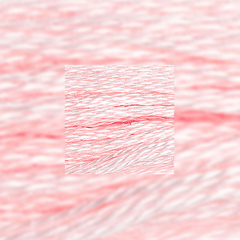 Närbild av separerbara 6 trådar bomull Baby Pink 818