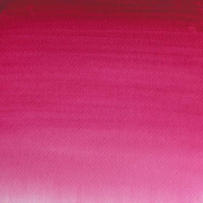 Quinacridone Magenta akvarellfärg som djup rosa magentaton på papper