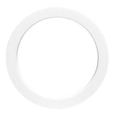 Vit frigolitring 25 cm med rak kant, innerdiameter 20 cm och 3 cm djup