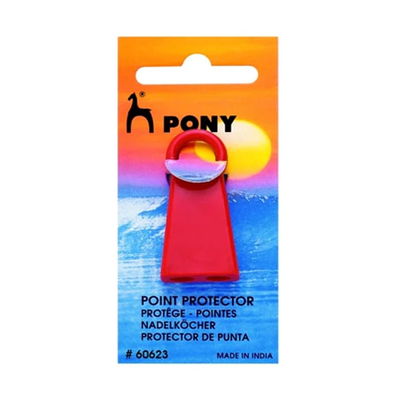 Pony Stickskydd Jumbo för stickor 8-10 mm. Rött gummiskydd i förpackning