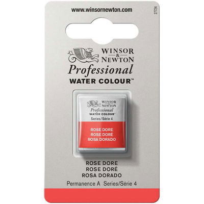 Förpackning med Winsor & Newton Professional akvarellfärg Rose Dore halvkopp