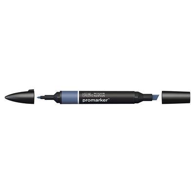 Winsor & Newton Promarker Midnight Blue B624 marker med bred snedskuren spets och smal rund spets