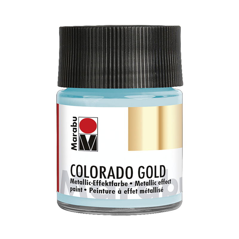 Marabu Colorado GOLD, metallicfärg i glasflaska. Färg Silver Blue