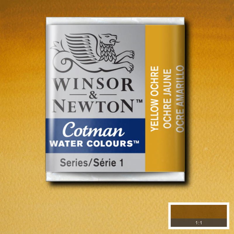 Winsor & Newton Cotman akvarellfärg halvkopp, Yellow Ochre