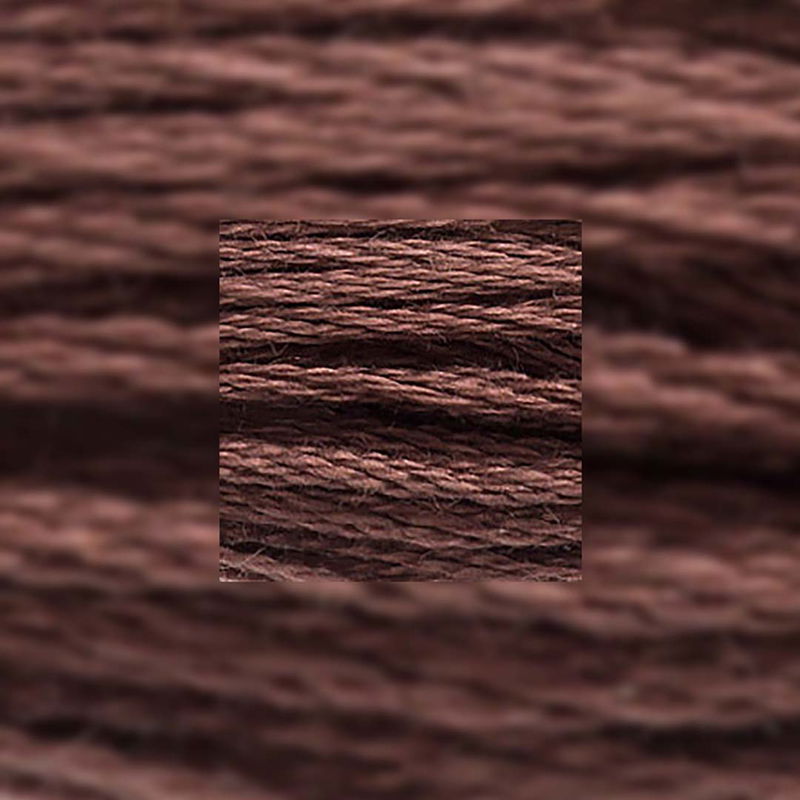 Närbild av separerbara 6 trådar bomull Dark Cocoa 779