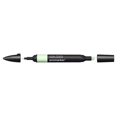 Winsor & Newton Promarker Meadow Green G339 marker med bred snedskuren spets och smal rund spets