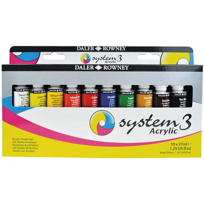 Daler-Rowney System3 Akrylfärg Studio Set 10x37 ml