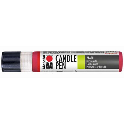 Marabu Candle Pen Pearl Cherry Red 25 ml med påsatt kork för ljusdekoration