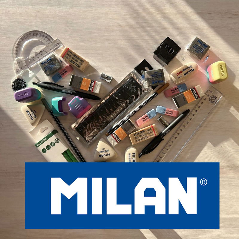 Vi har fyllt på med kontors- och konstnärsmaterial från MILAN