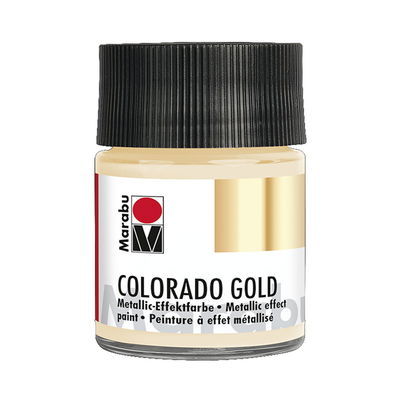 Marabu Colorado GOLD, metallicfärg i glasflaska. Färg White Gold