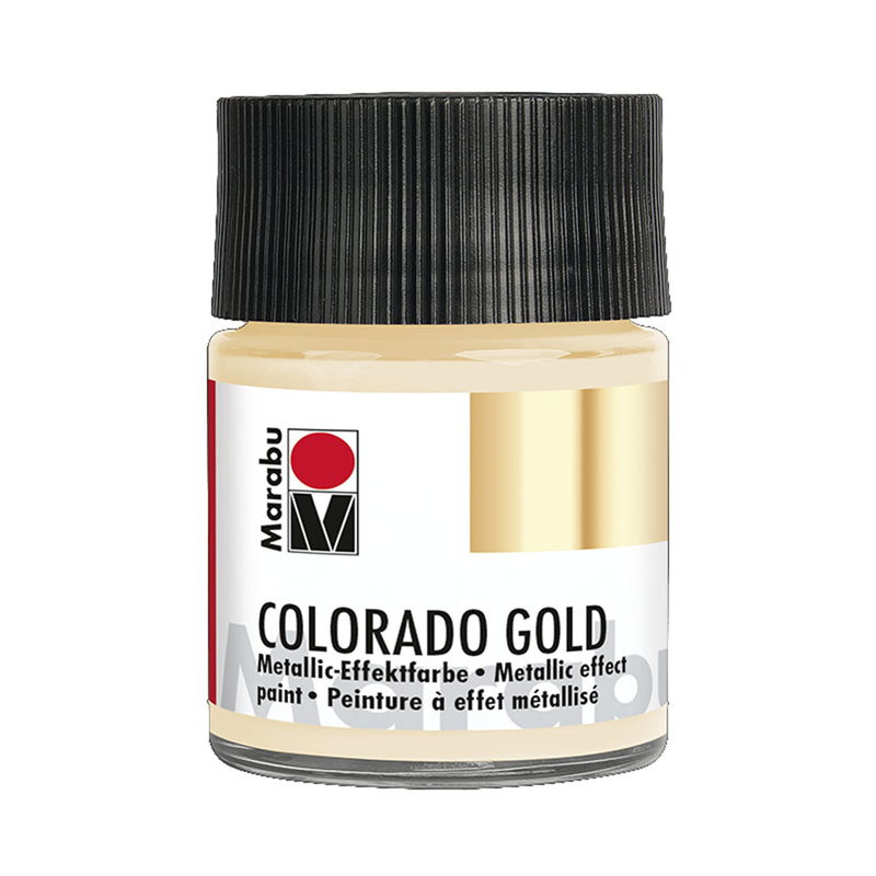 Marabu Colorado GOLD, metallicfärg i glasflaska. Färg White Gold