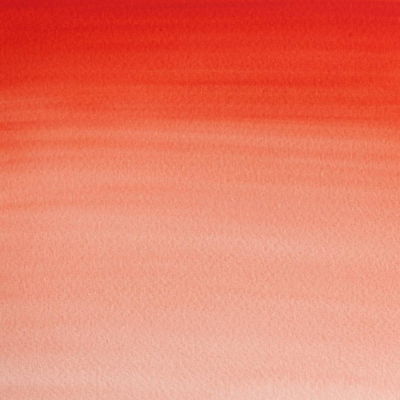 Färgprov (swatch) Cotman akvarellfärg Cadmium red Hue