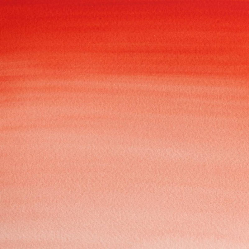 Färgprov (swatch) Cotman akvarellfärg Cadmium red Hue