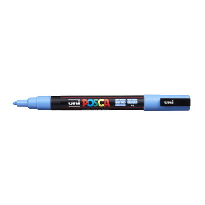 Posca PC-3M Sky Blue, öppen marker sedd från sidan
