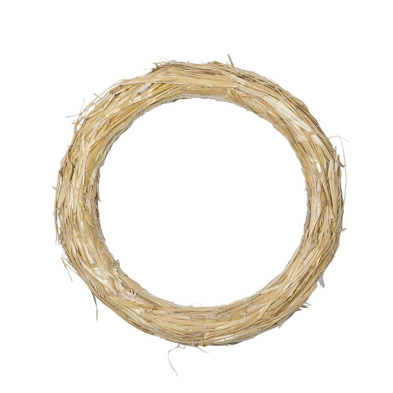 Halmkrans 27 cm i diameter och 3 cm bred för advent, jul och säsongsdekorationer