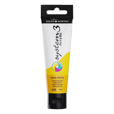 Tub med Daler-Rowney System3 Akrylfärg Cadmium Yellow Hue 620 59 ml