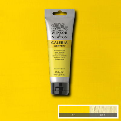 Galeria Process Yellow Tub med 120 ml akrylfärg. Winsor & Newton Galeria Process Yellow