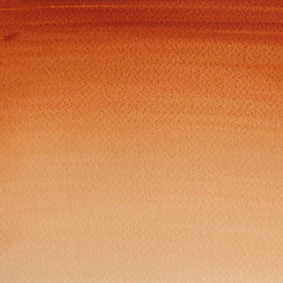 Färgprov (swatch) Cotman akvarellfärg Burnt Sienna