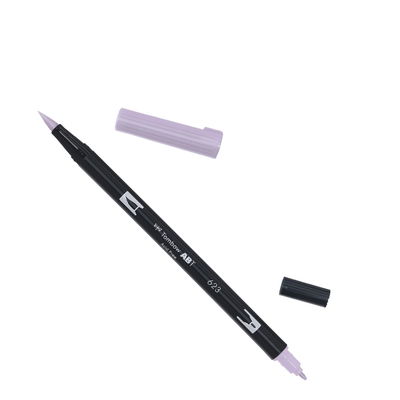 Tombow ABT Purple Sage 623 Tombow ABT Dual Brush, vattenbaserad penna med två spetsar, en fine och en brush, Purple Sage 623