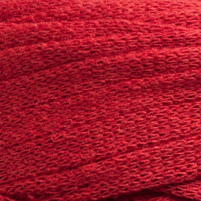 Närbild på garnet Commie Red i färgen röd ur serien Ribbon Blandgarn av Svarta Fåret
