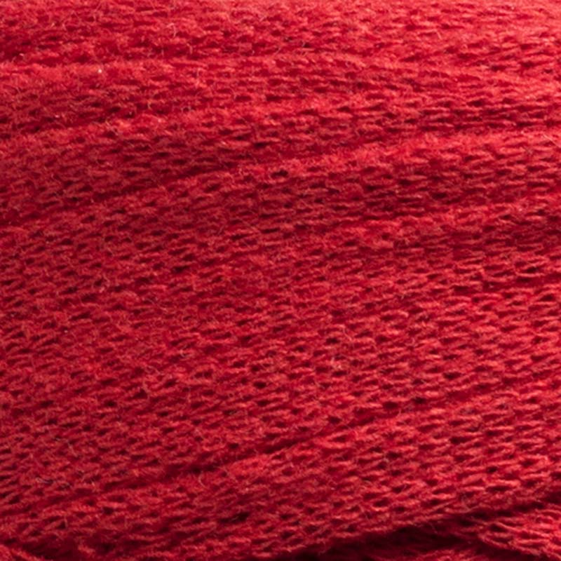 Närbild på garnet Commie Red i färgen röd ur serien Ribbon Blandgarn av Svarta Fåret