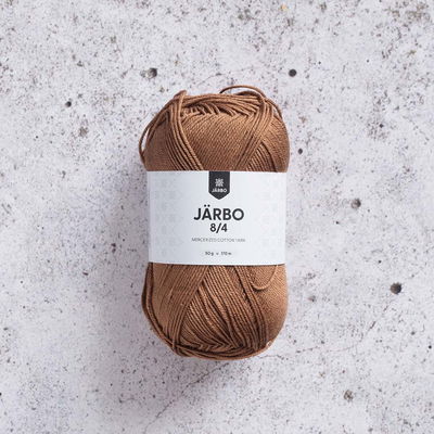 Järbo 8/4 50 gram. Kanelbrunt bomullsgarn. 100% bomull.