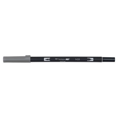 Vattenbaserad penna med två spetsar, en fineliner och en penselspets, Tombow ABT Dual brush Cool Gray 12
