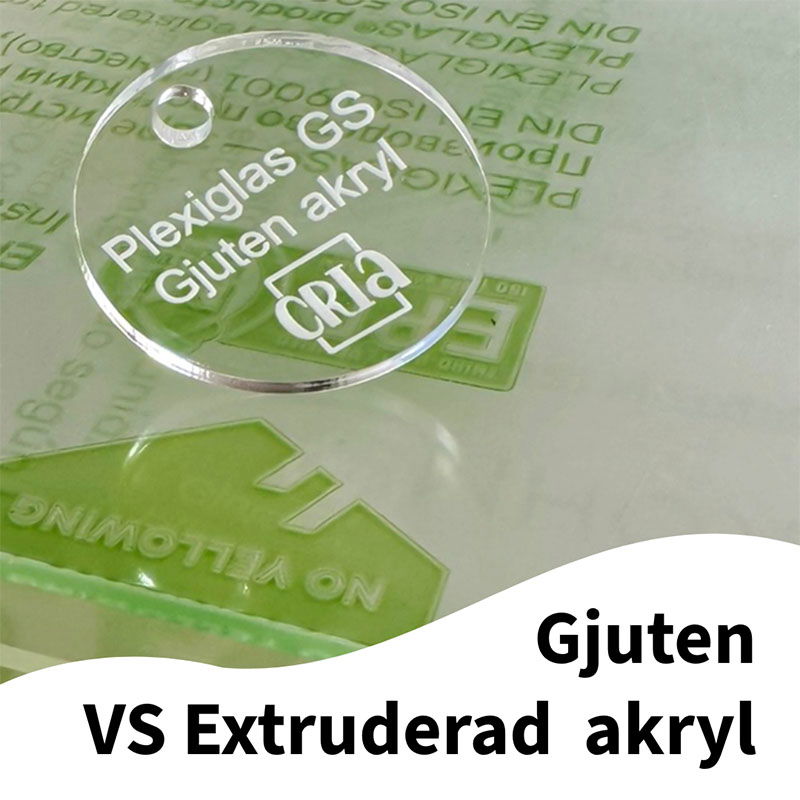 Laserskärning och gravyr - så skiljer sig gjuten och extruderad akryl