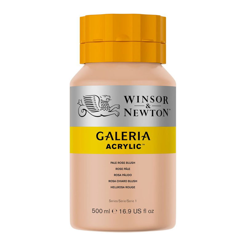 Flaska med 500 ml akrylfärg. Winsor & Newton Galeria  Pale Rose Blush
