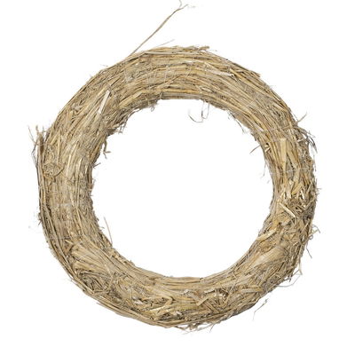 Halmkrans 30 cm i diameter och 5 cm bred för advent, jul och säsongsdekorationer