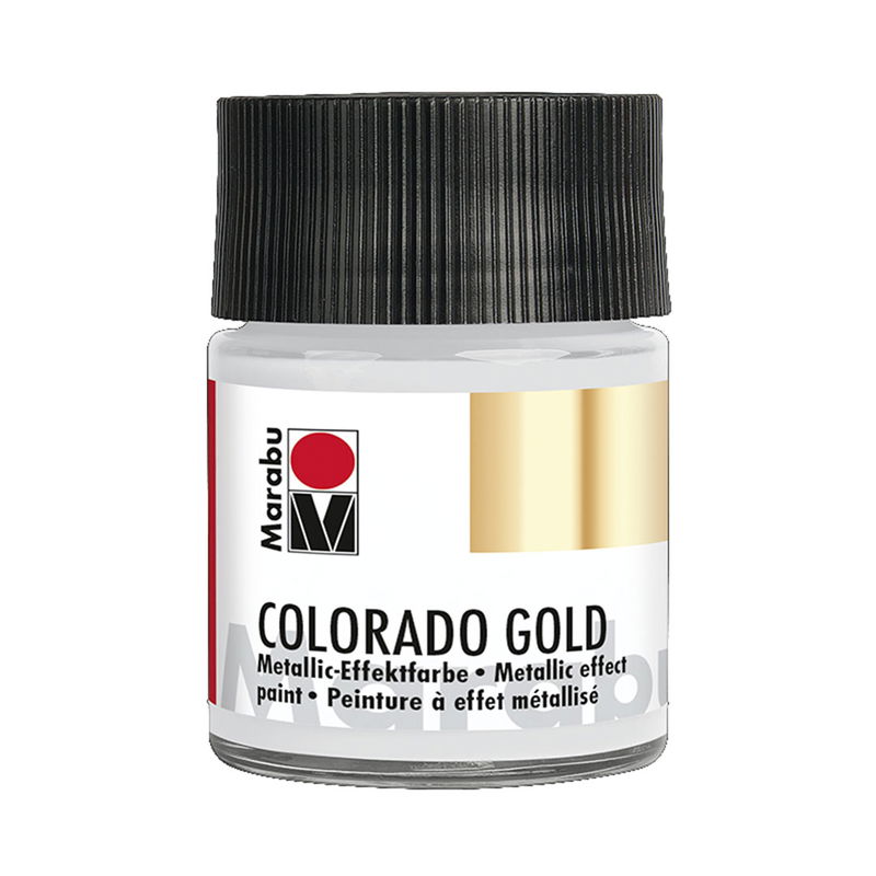 Marabu Colorado GOLD, metallicfärg i glasflaska. Färg Silver