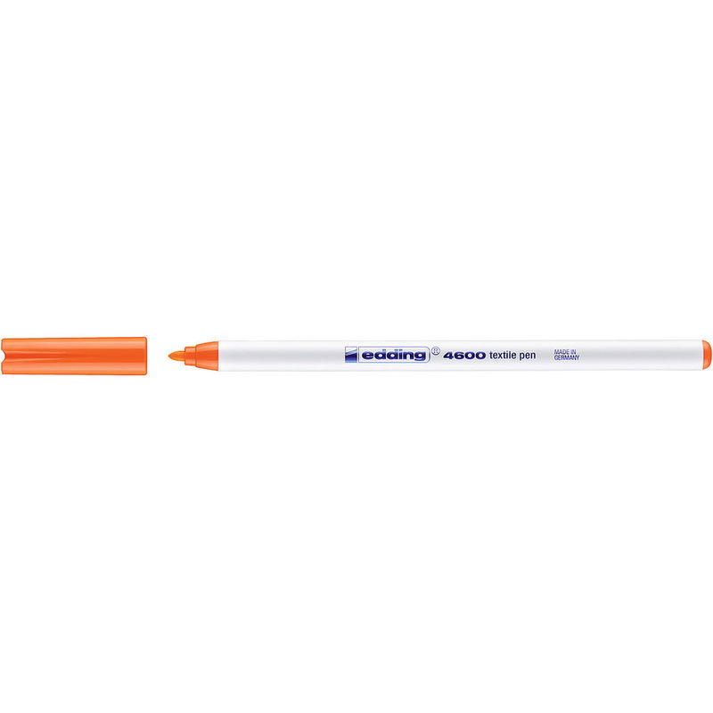Textilpenna med 1 mm spets. Tvättbar i 60 grader. Färg: Neonorange
