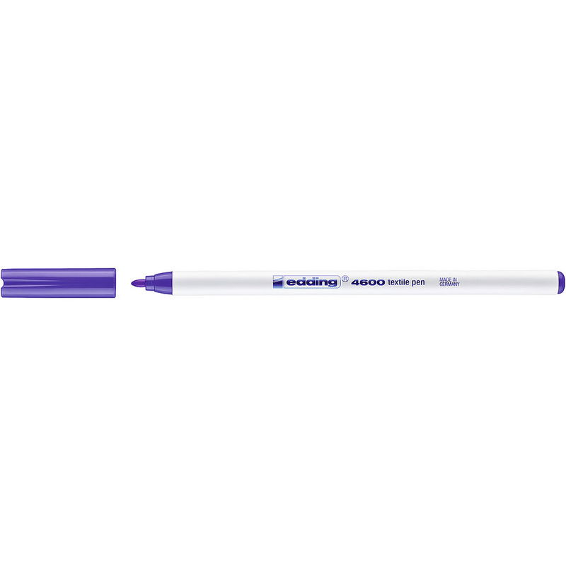 Textilpenna med 1 mm spets. Tvättbar i 60 grader. Färg: Neonviolett