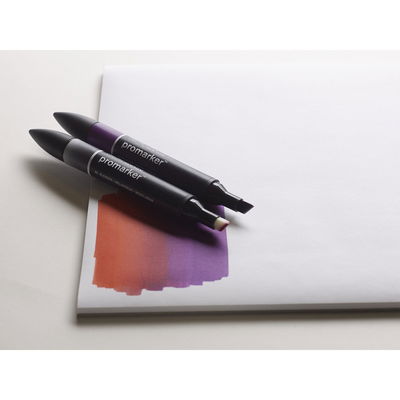 Promarker Blender i användning tillsammans med lila och orange färg