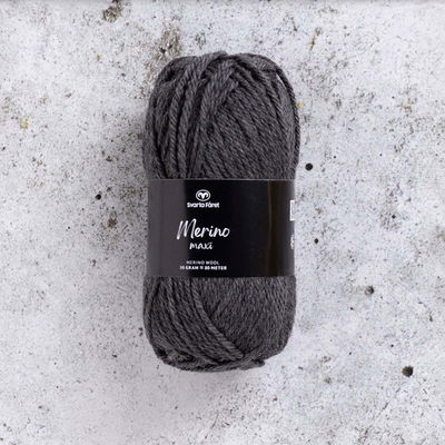 Svarta Fåret Merino Maxi Shepherd’s Grey garn 50 g